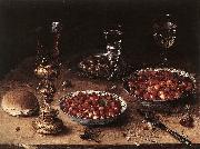 BEERT, Osias Still-Life with Cherries and Strawberries in China Bowls china oil painting reproduction